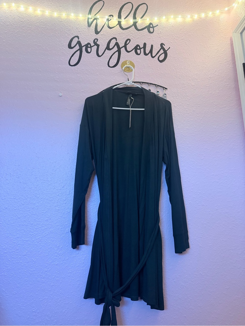 Authentic SKIMS Women’s Cypress green Long Sleeve soft robe